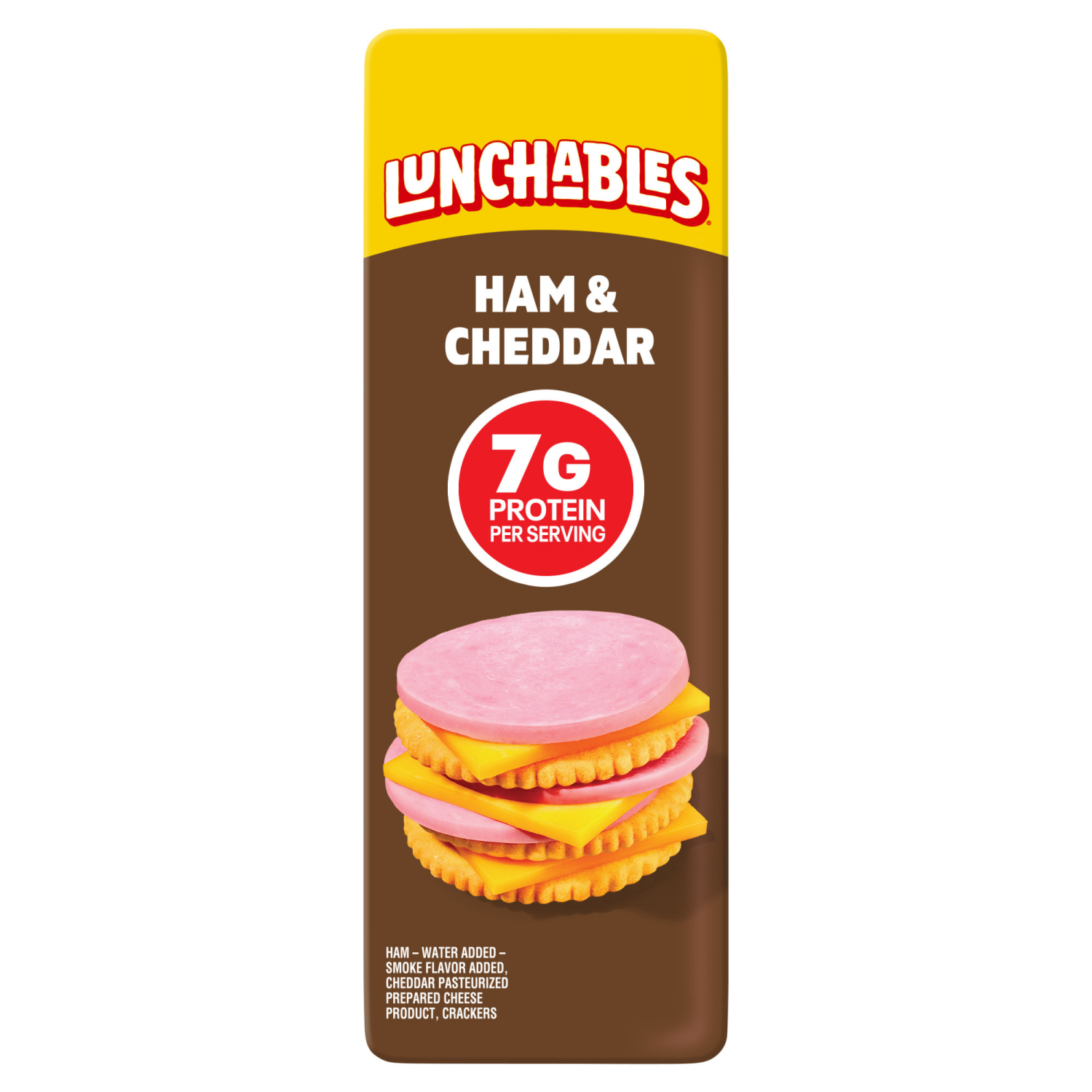 slide 1 of 8, Lunchables Ham and Cheddar Cracker Stackers Value Snack Kit, 1.9 oz Tray, 1.9 oz