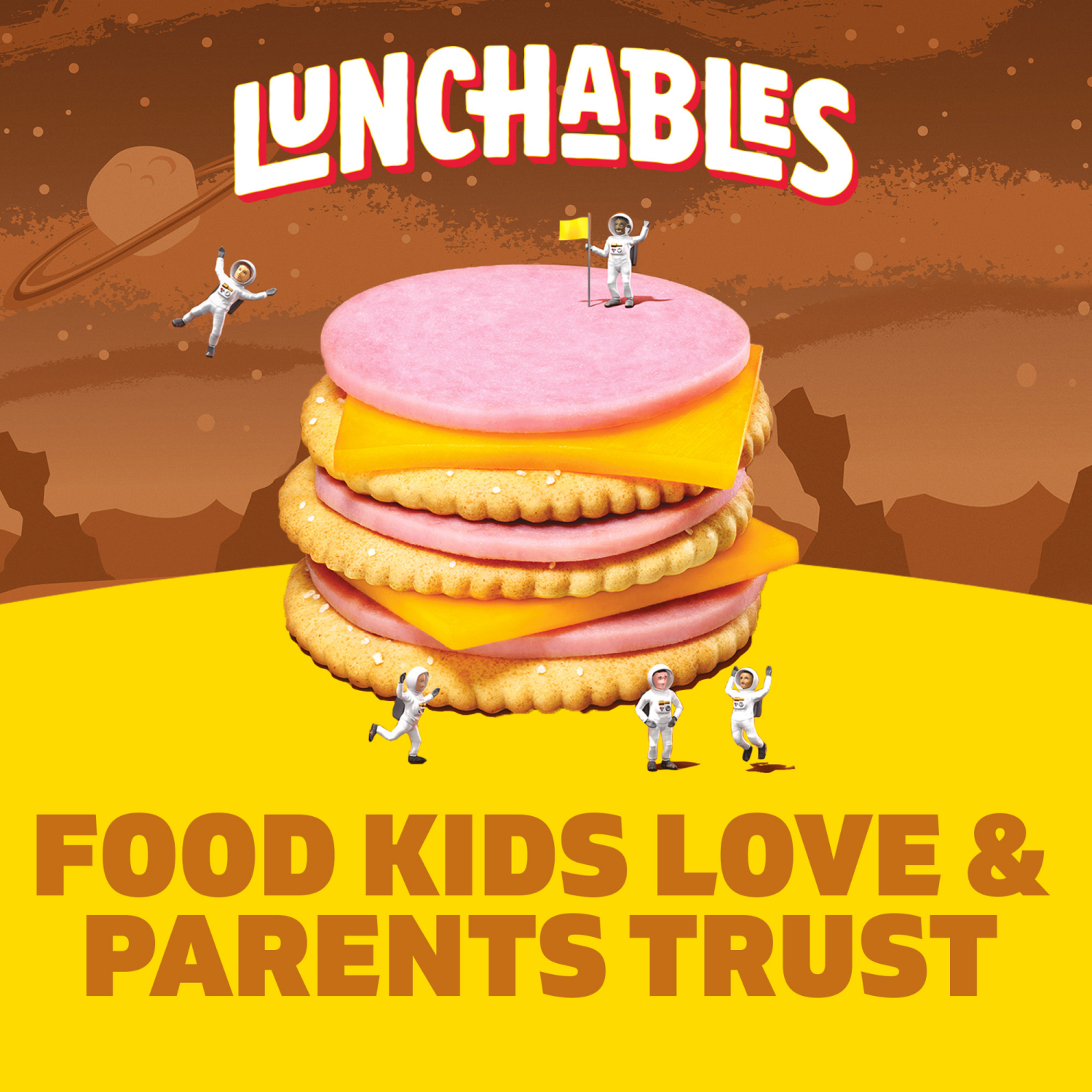 slide 4 of 8, Lunchables Ham and Cheddar Cracker Stackers Value Snack Kit, 1.9 oz Tray, 1.9 oz