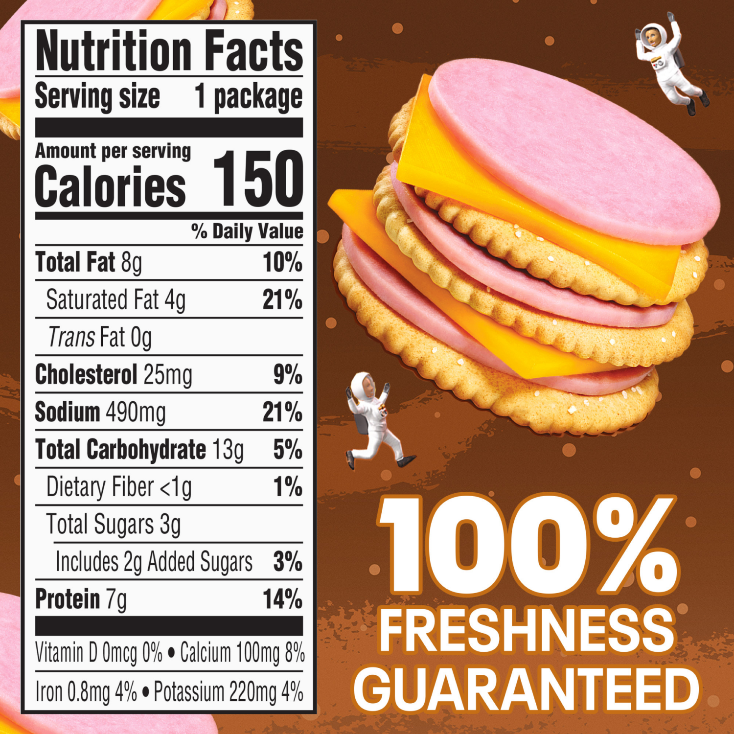 slide 4 of 8, Lunchables Ham and Cheddar Cracker Stackers Value Snack Kit, 1.9 oz Tray, 1.9 oz