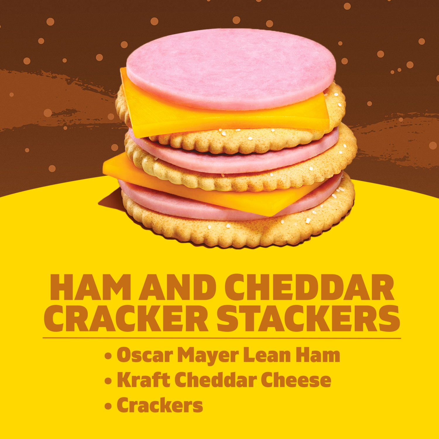 slide 6 of 8, Lunchables Ham and Cheddar Cracker Stackers Value Snack Kit, 1.9 oz Tray, 1.9 oz