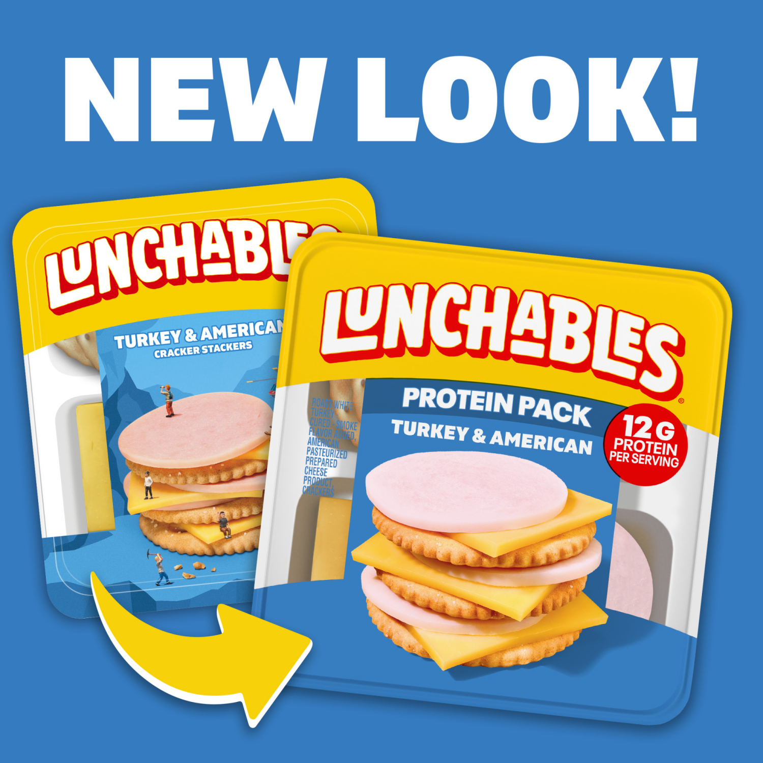 slide 6 of 8, Lunchables Turkey and American Cracker Stackers Snack Kit, 3.2 oz Pack, 3.2 oz