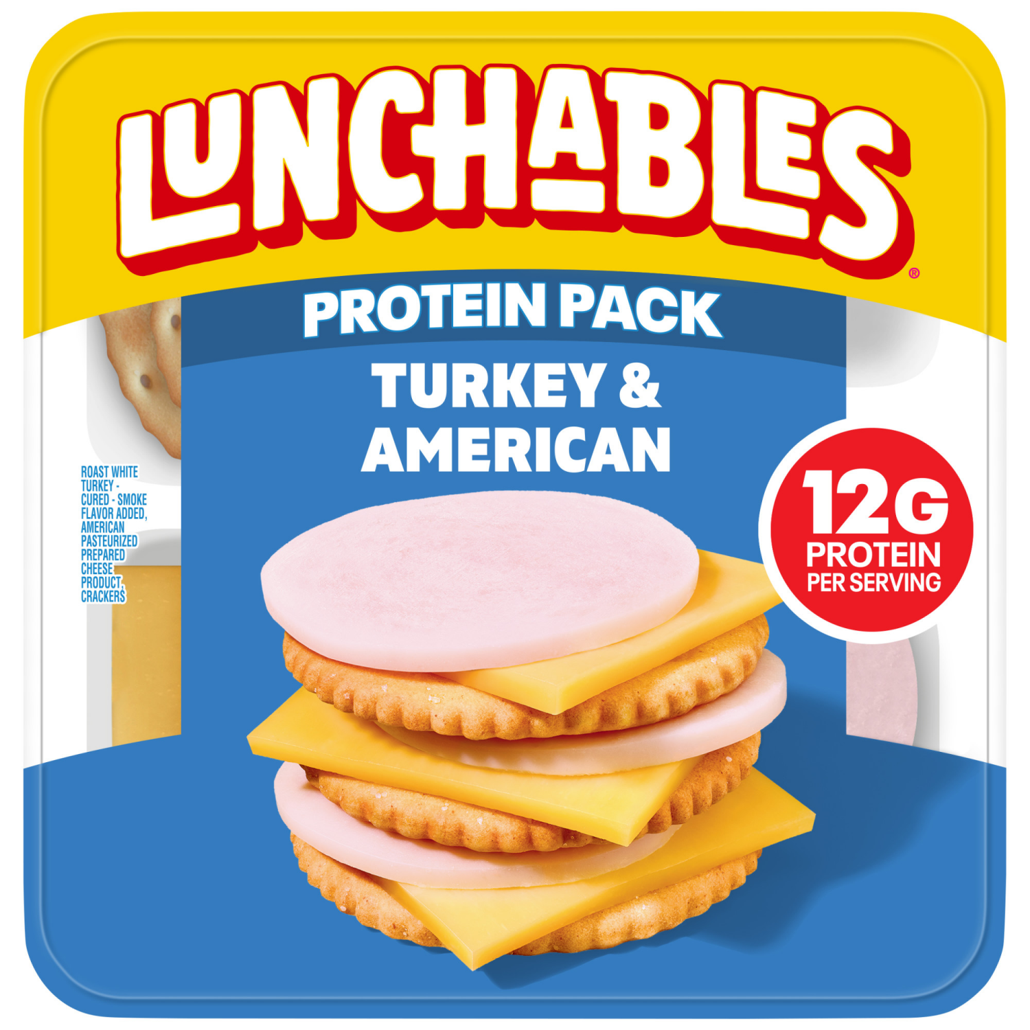 slide 1 of 8, Lunchables Turkey and American Cracker Stackers Snack Kit, 3.2 oz Pack, 3.2 oz