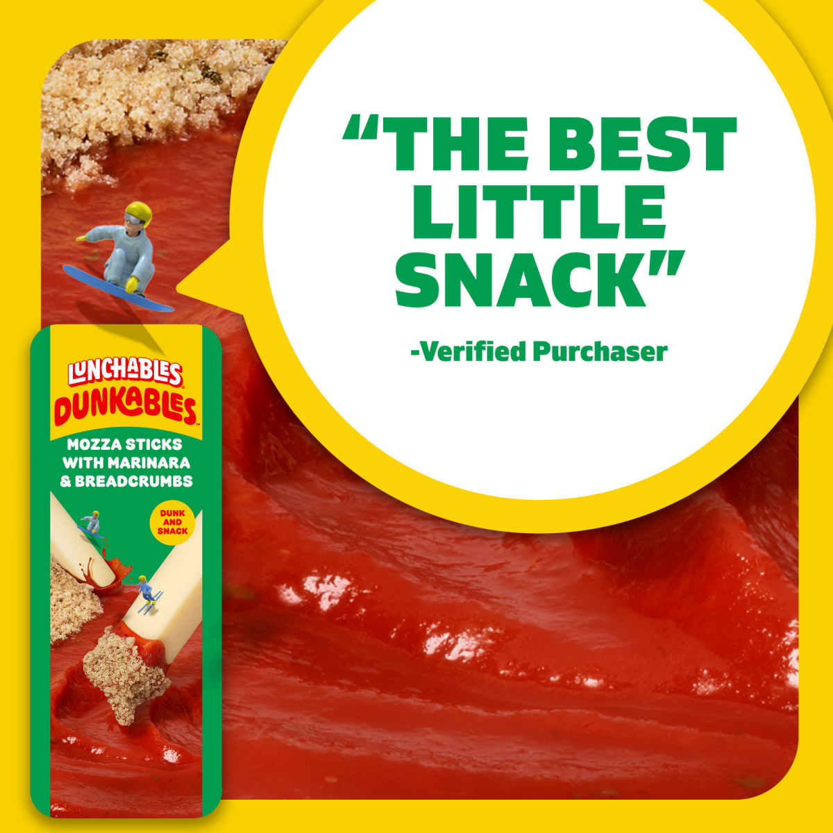 slide 6 of 8, Lunchables Dunkables Mozza Sticks with Marinara & Breadcrumbs, 2.1 oz Tray, 2.10 oz