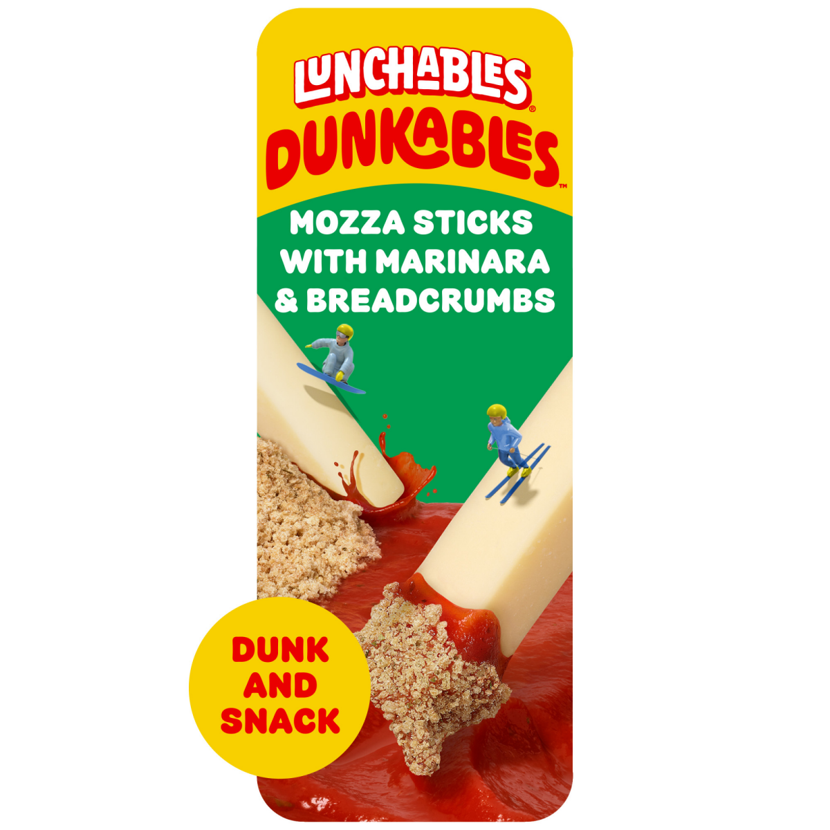 slide 1 of 8, Lunchables Dunkables Mozza Sticks with Marinara & Breadcrumbs, 2.1 oz Tray, 2.10 oz
