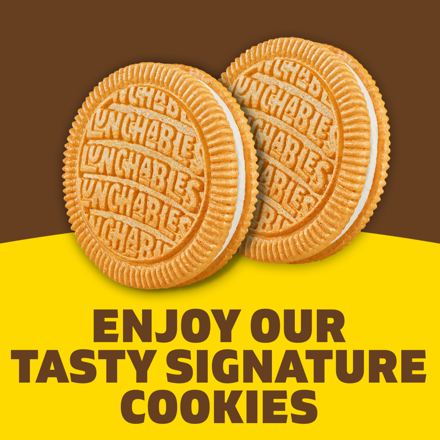 slide 8 of 8, Lunchables Ham and Cheddar Cracker Stackers with Vanilla Creme Cookies, 3.5 oz Tray, 3.50 oz