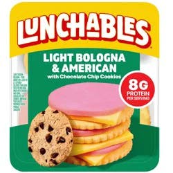 Oscar Mayer One 3.1 Oz Pack Of Lunchables Light Bologna & American With Chocolate Chip Cookies