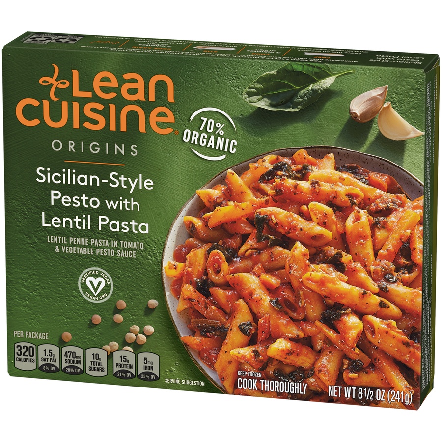 slide 3 of 8, Lean Cuisine Origins Sicilian-Style Pesto With Lentil Pasta, 8.5 oz