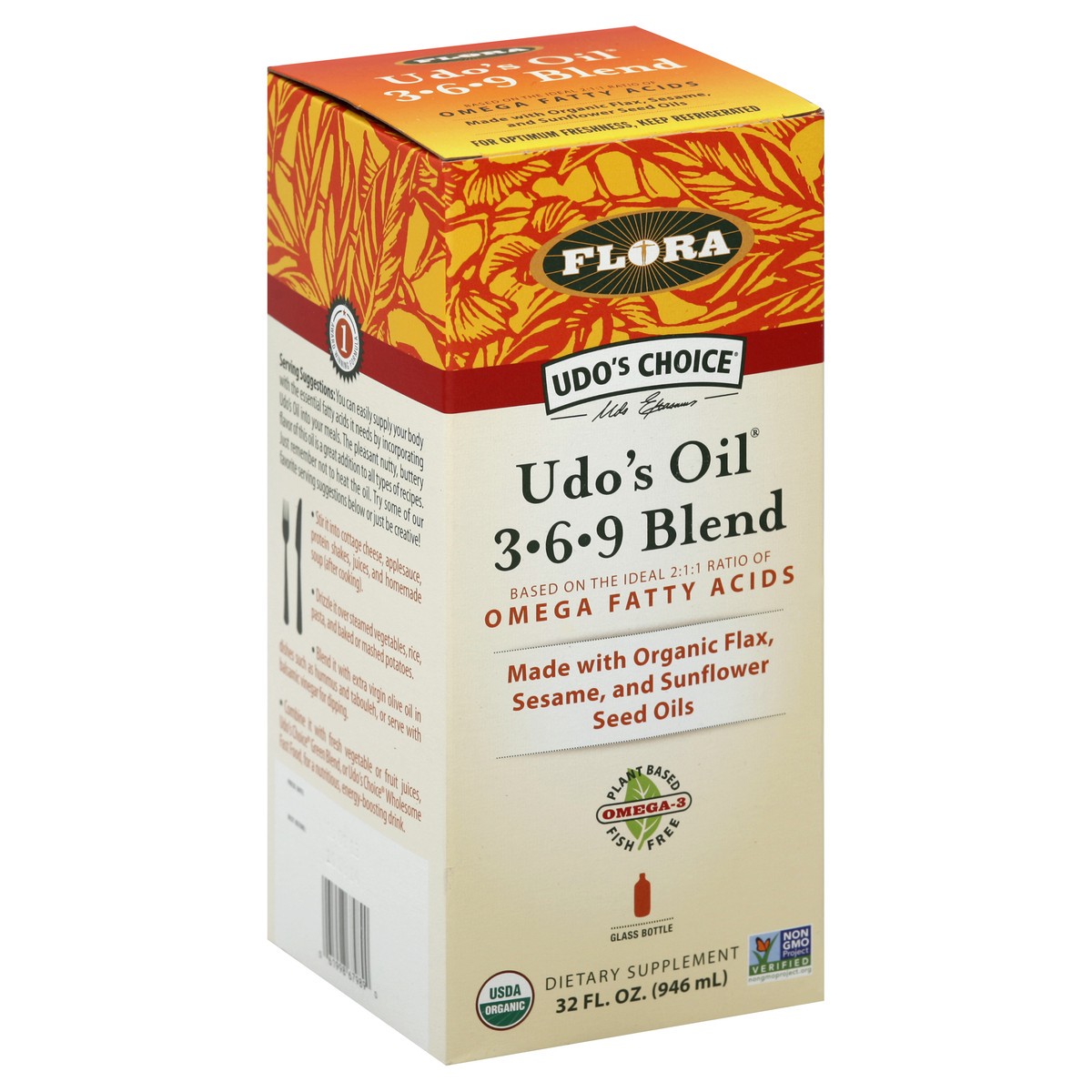 slide 3 of 4, Flora Udo's Choice Oil Blend, 32 oz