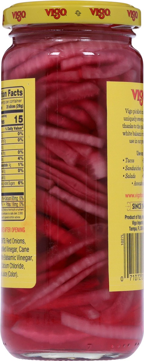 slide 10 of 13, Vigo Marinated Pickled Red Onions with White Balsamic Vinegar - 12 fl oz, 12 fl oz