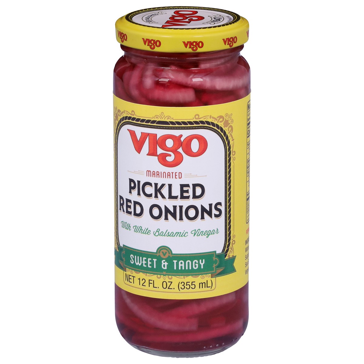 slide 9 of 13, Vigo Marinated Pickled Red Onions with White Balsamic Vinegar - 12 fl oz, 12 fl oz