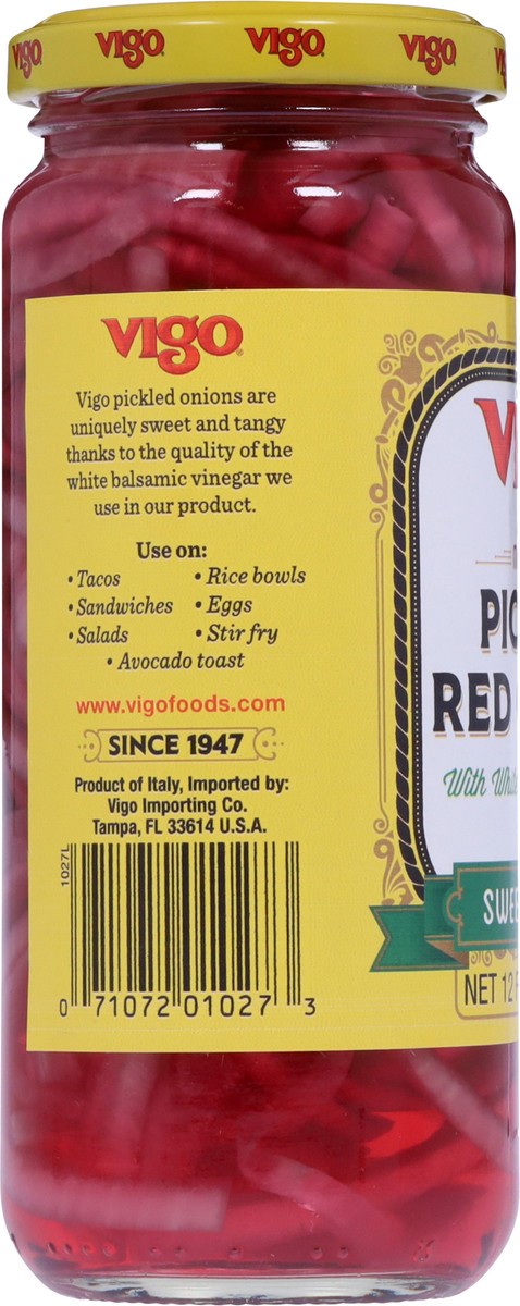 slide 4 of 13, Vigo Marinated Pickled Red Onions with White Balsamic Vinegar - 12 fl oz, 12 fl oz