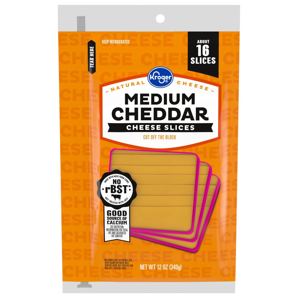Kroger Medium Cheddar Cheese Slices 12 oz Shipt