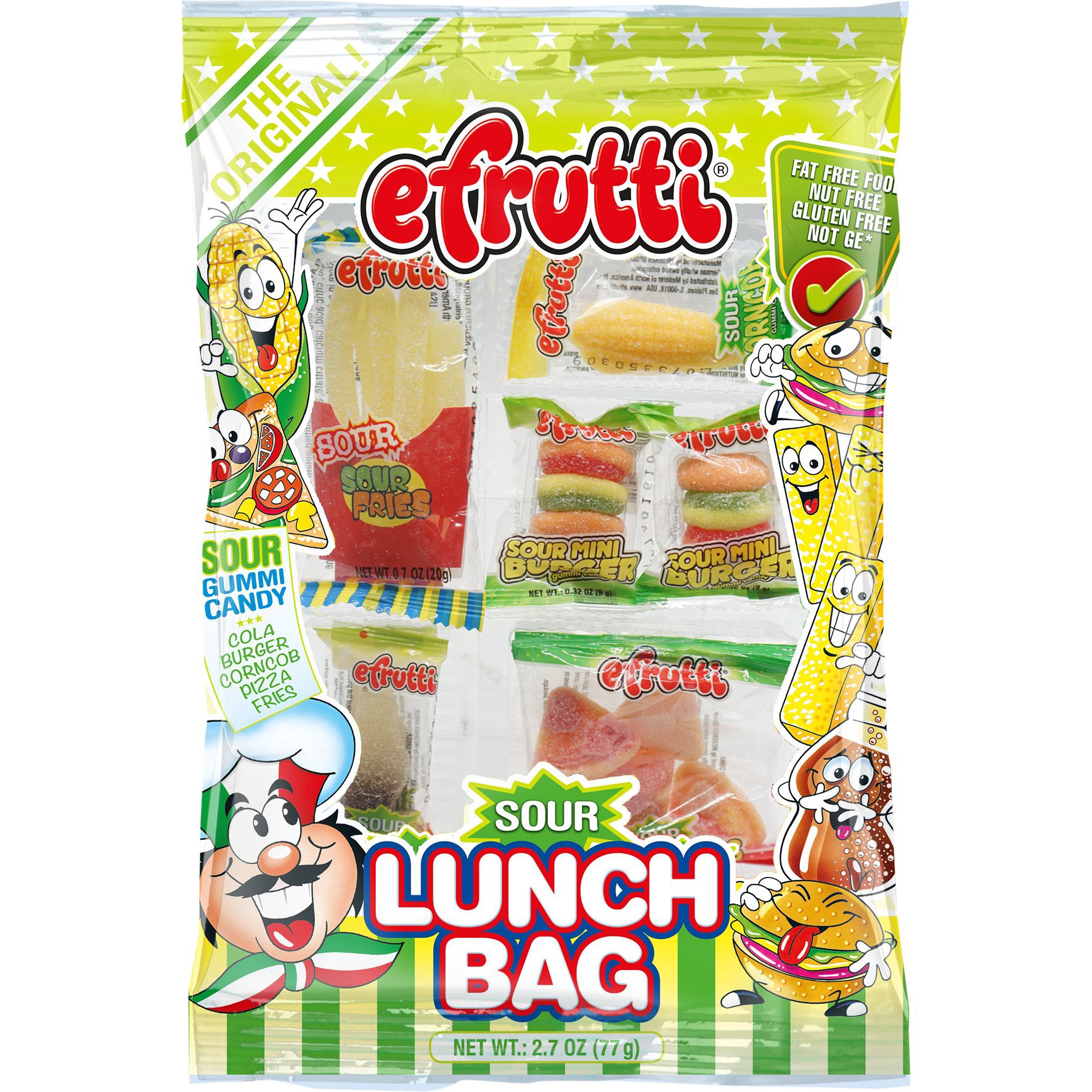 slide 1 of 1, Efrutti Sour Lunch Bag Gummi Candy, 2.7 Oz., 1 ct