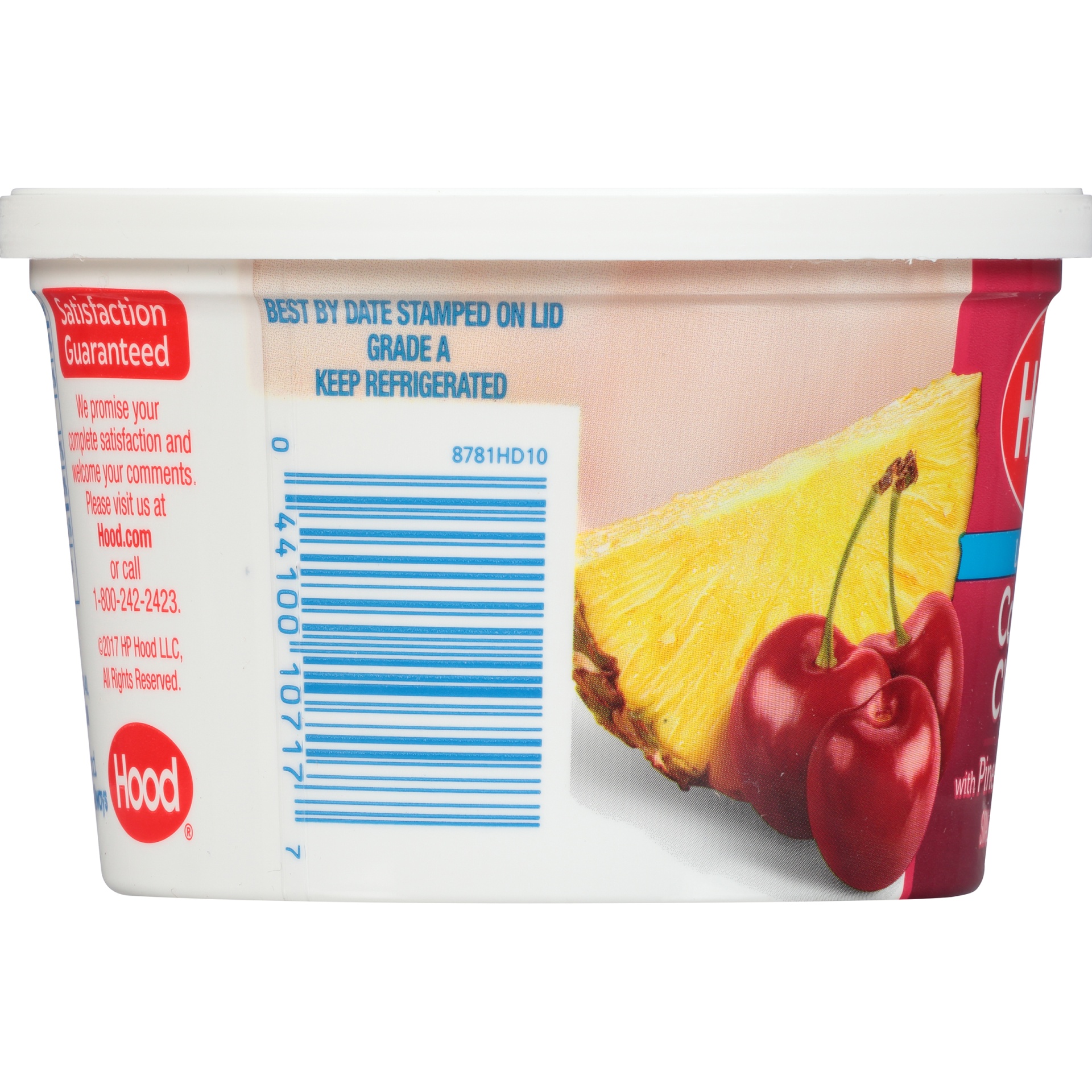 slide 2 of 6, Hood Low Fat Small Curd Cottage Cheese With Pineapple & Cherry, 16 oz