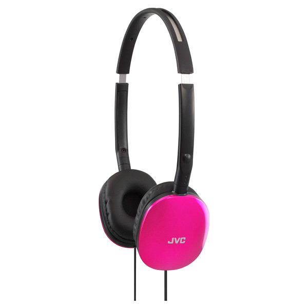 slide 1 of 5, JVC Pink Flat Lightweight Headphones, 1 ct