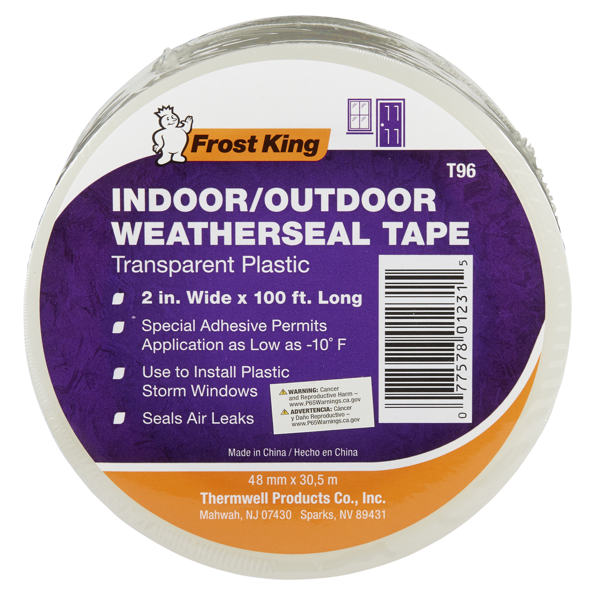 slide 1 of 1, Frost King Weatherseal Tape, Clear, 100 ft