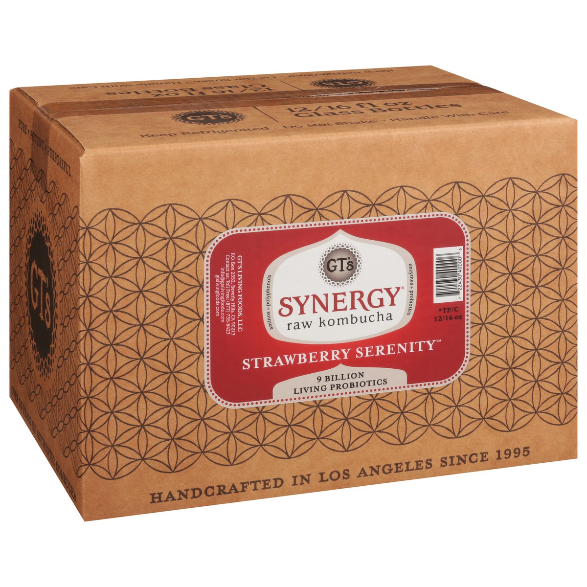 slide 2 of 9, GT's Raw Strawberry Serenity Kombucha 12 - 16 fl oz Bottles, 16 ct