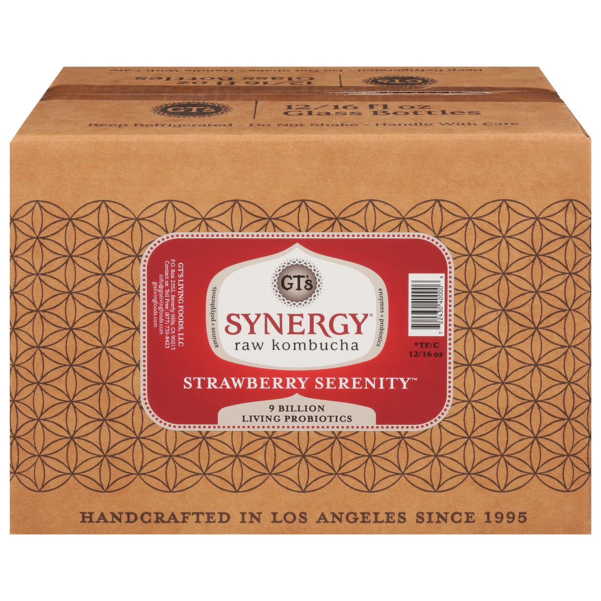 slide 1 of 9, GT's Raw Strawberry Serenity Kombucha 12 - 16 fl oz Bottles, 16 ct