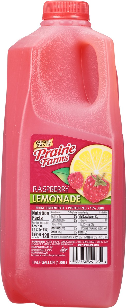 slide 10 of 10, Prairie Farms Lemonade, Raspberry - 1/2 gal, 1/2 gal