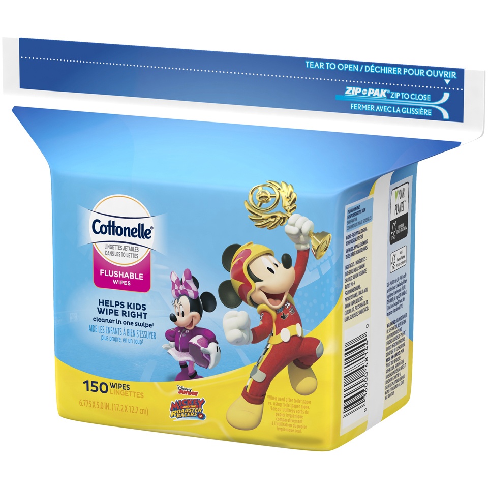 slide 3 of 3, Pull-Ups Cottonelle Wipes, 150 ct