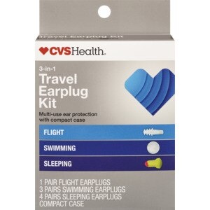 slide 1 of 1, Cvs Health 3-In-1 Travel Earplug Kit, 16 Ct, 16 ct