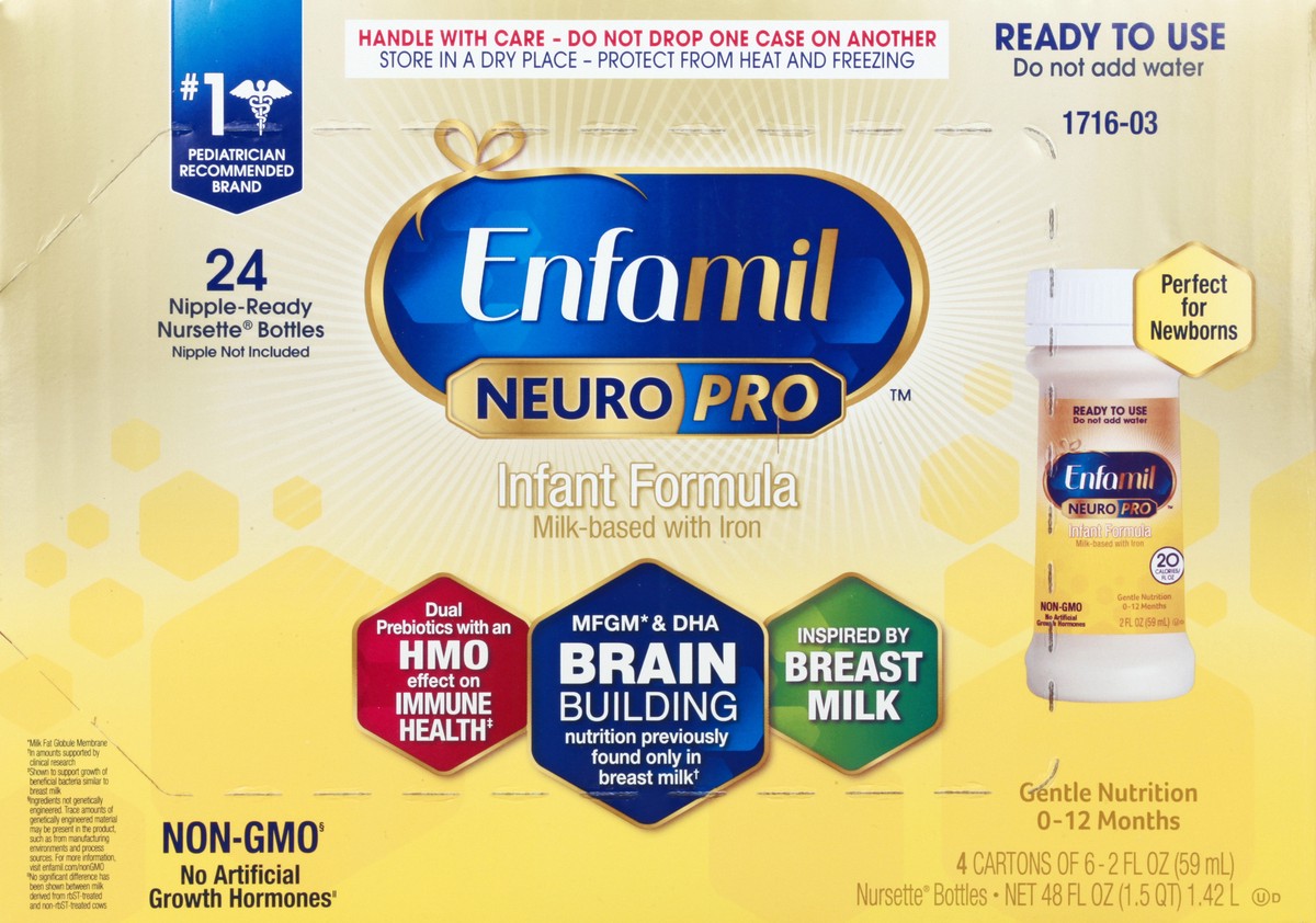 slide 7 of 8, Enfamil NeuroPro Milk-Based with Iron 0-12 Months Infant Formula 4 ea, 4 ct