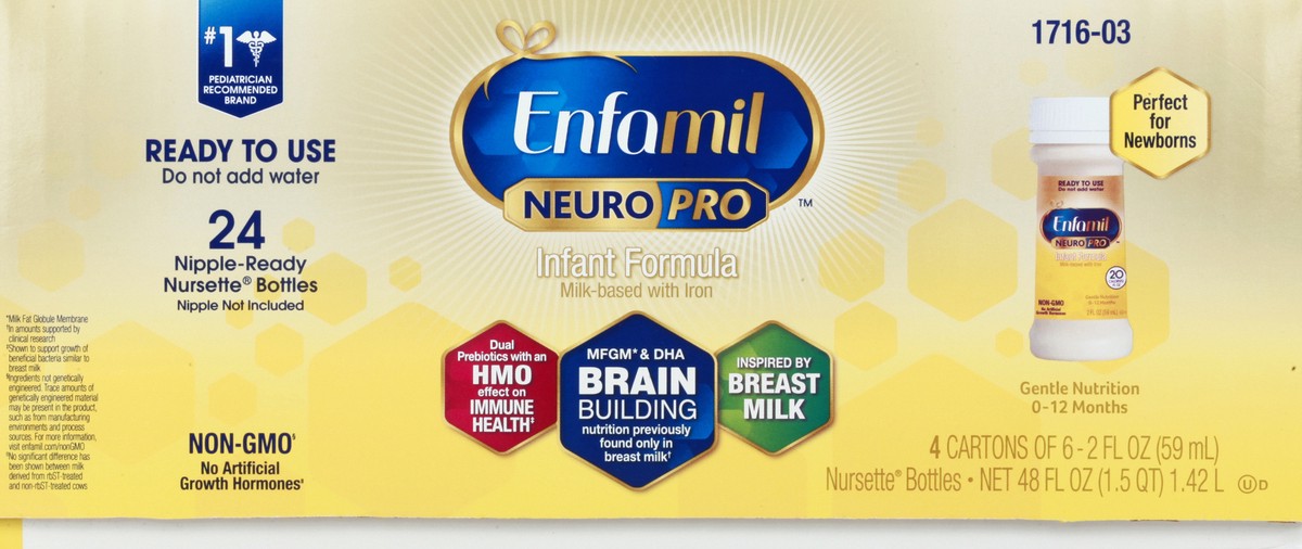 slide 3 of 8, Enfamil NeuroPro Milk-Based with Iron 0-12 Months Infant Formula 4 ea, 4 ct