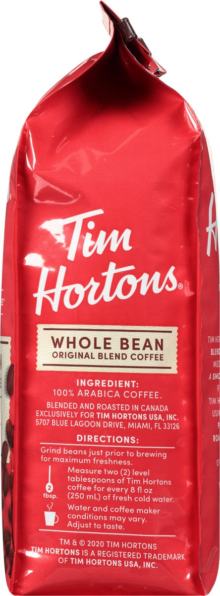 slide 11 of 13, Tim Hortons Original Blend Medium Roast Whole Bean Coffee 12 oz, 12 oz