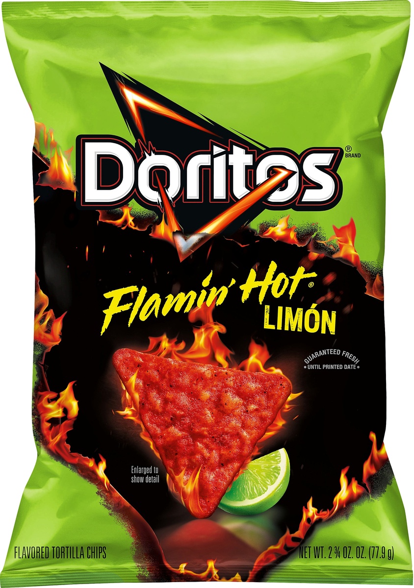 slide 4 of 6, Doritos Flamin Hot Limon Tortilla Chips, 2.75 oz