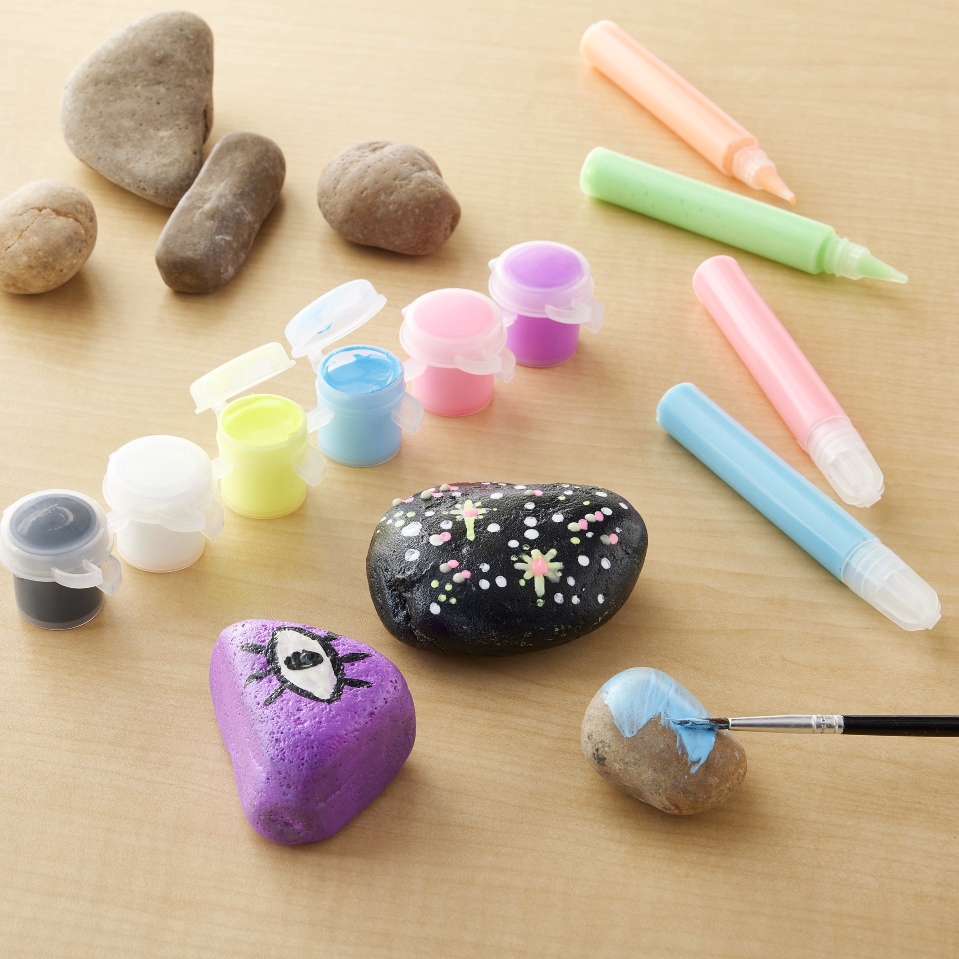 slide 10 of 10, Faber-Castell Glow In The Dark Rock Painting Kit, 24 ct