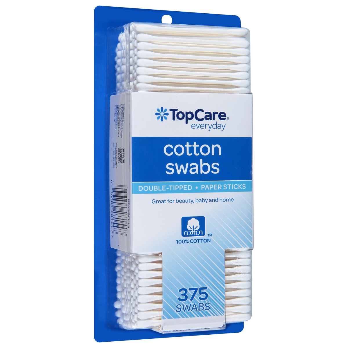 slide 7 of 9, TopCare Everyday Paper Sticks Double-Tipped Cotton Swabs 375 ea, 375 ct