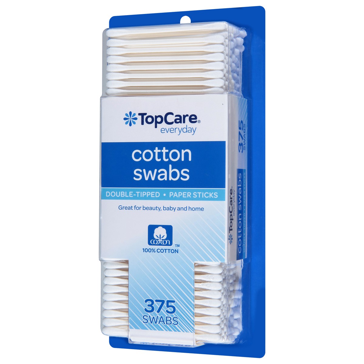 slide 2 of 9, TopCare Everyday Paper Sticks Double-Tipped Cotton Swabs 375 ea, 375 ct