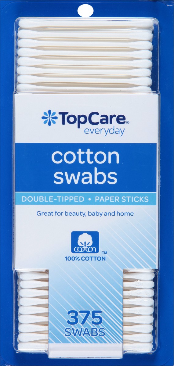 slide 8 of 9, TopCare Everyday Paper Sticks Double-Tipped Cotton Swabs 375 ea, 375 ct