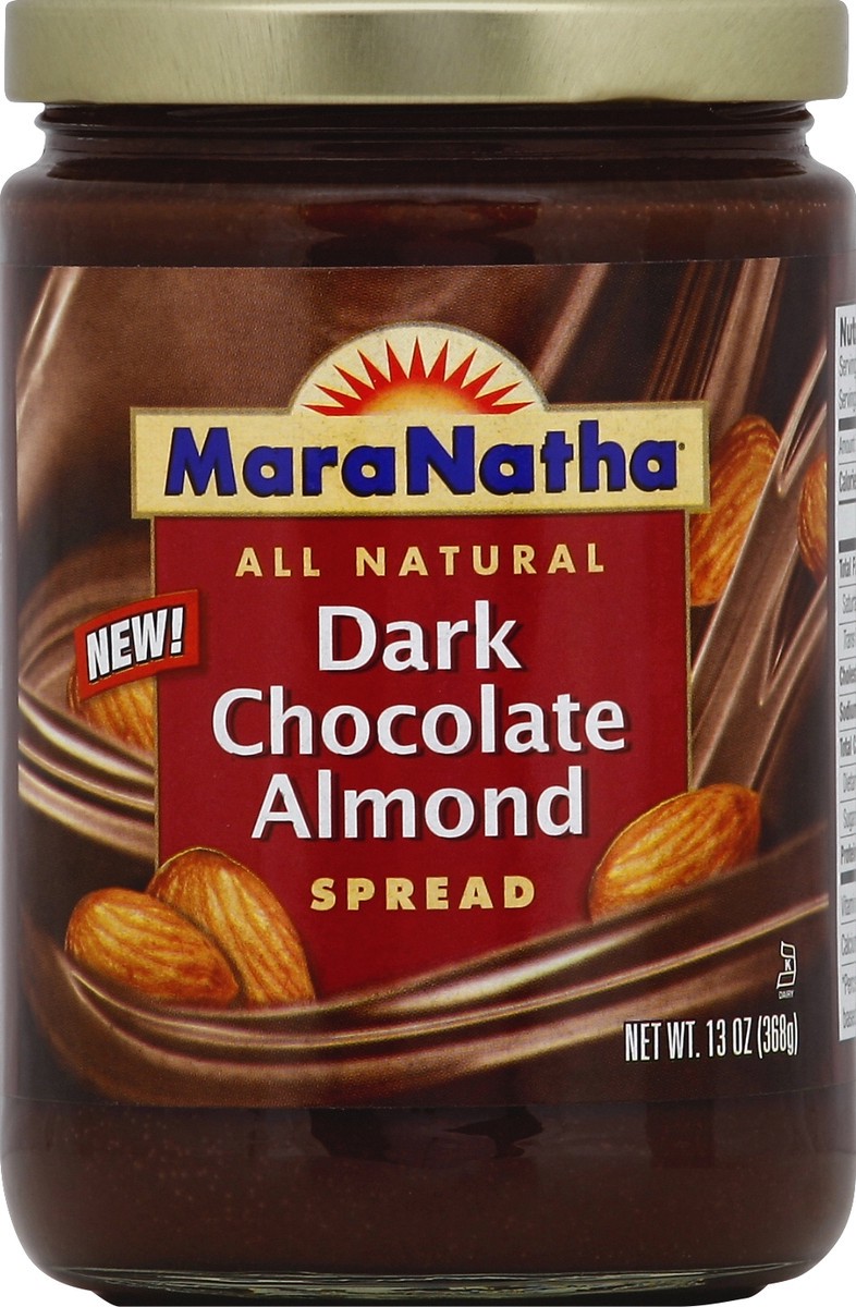 slide 5 of 6, MaraNatha Creamy Dark Chocolate Almond Butter Spread, 13 oz