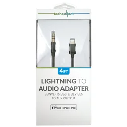 Techcellent 4ft lightning to AUX Cable, Black