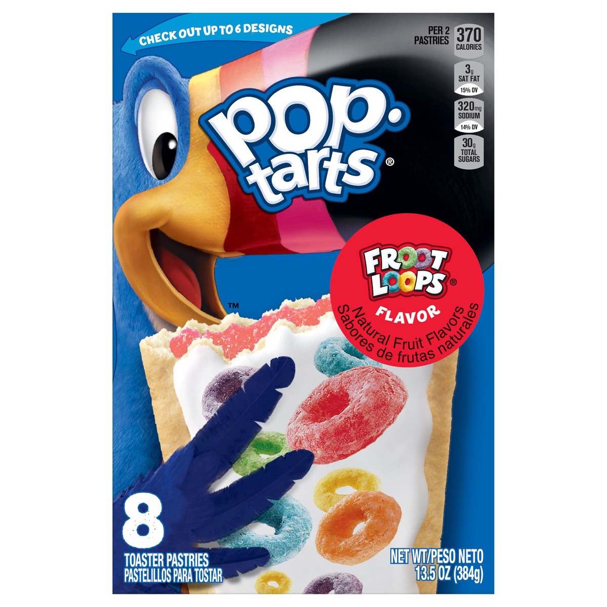 slide 1 of 5, Pop-Tarts Toaster Pastries, Frosted Froot Loops, 13.5 oz, 4 Count, 13.5 oz