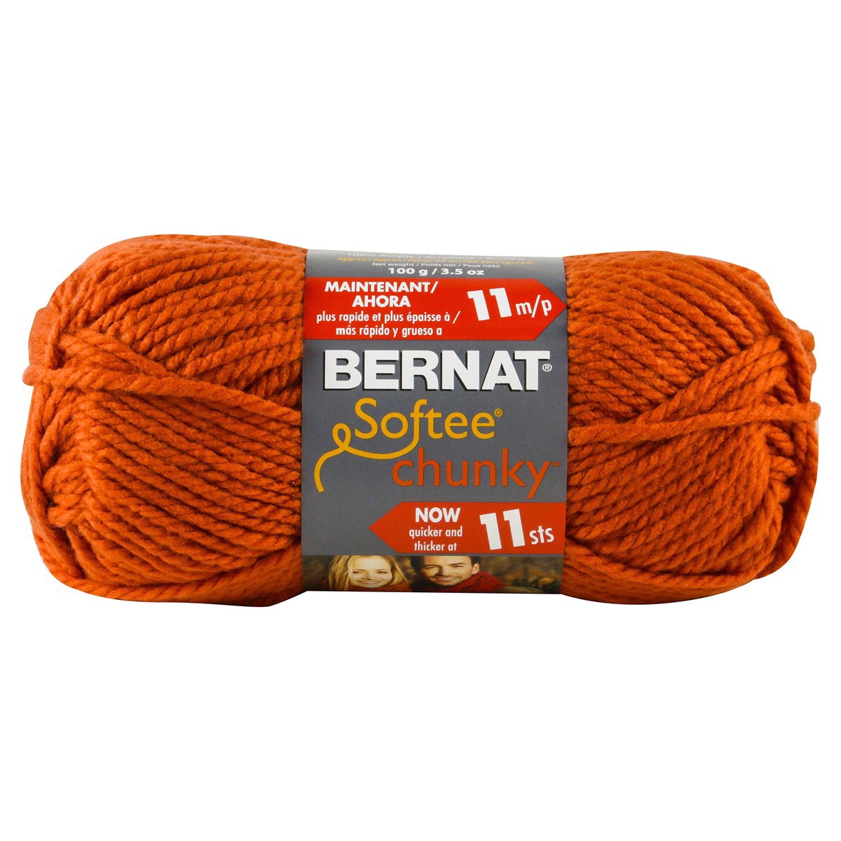 slide 1 of 13, Bernat Softee Chunky Yarn, Pumpkin, 1 ct