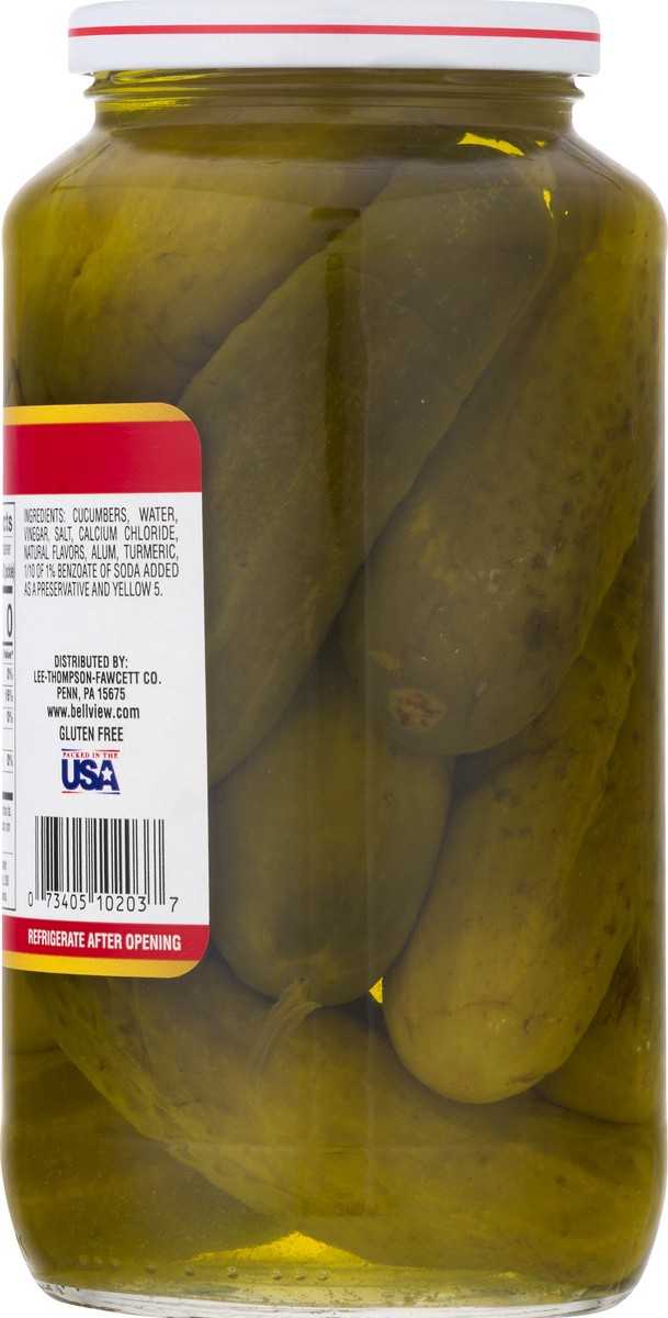 slide 6 of 11, Bell-View Fancy Genuine Dill Pickles 32.0 oz, 32 oz