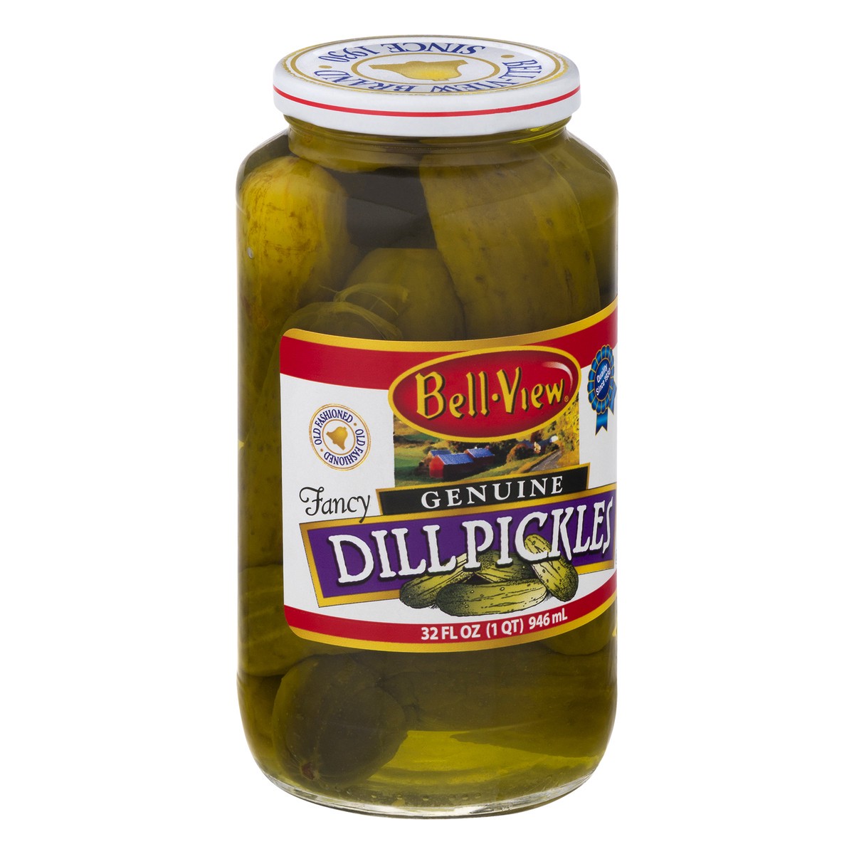 slide 2 of 11, Bell-View Fancy Genuine Dill Pickles 32.0 oz, 32 oz