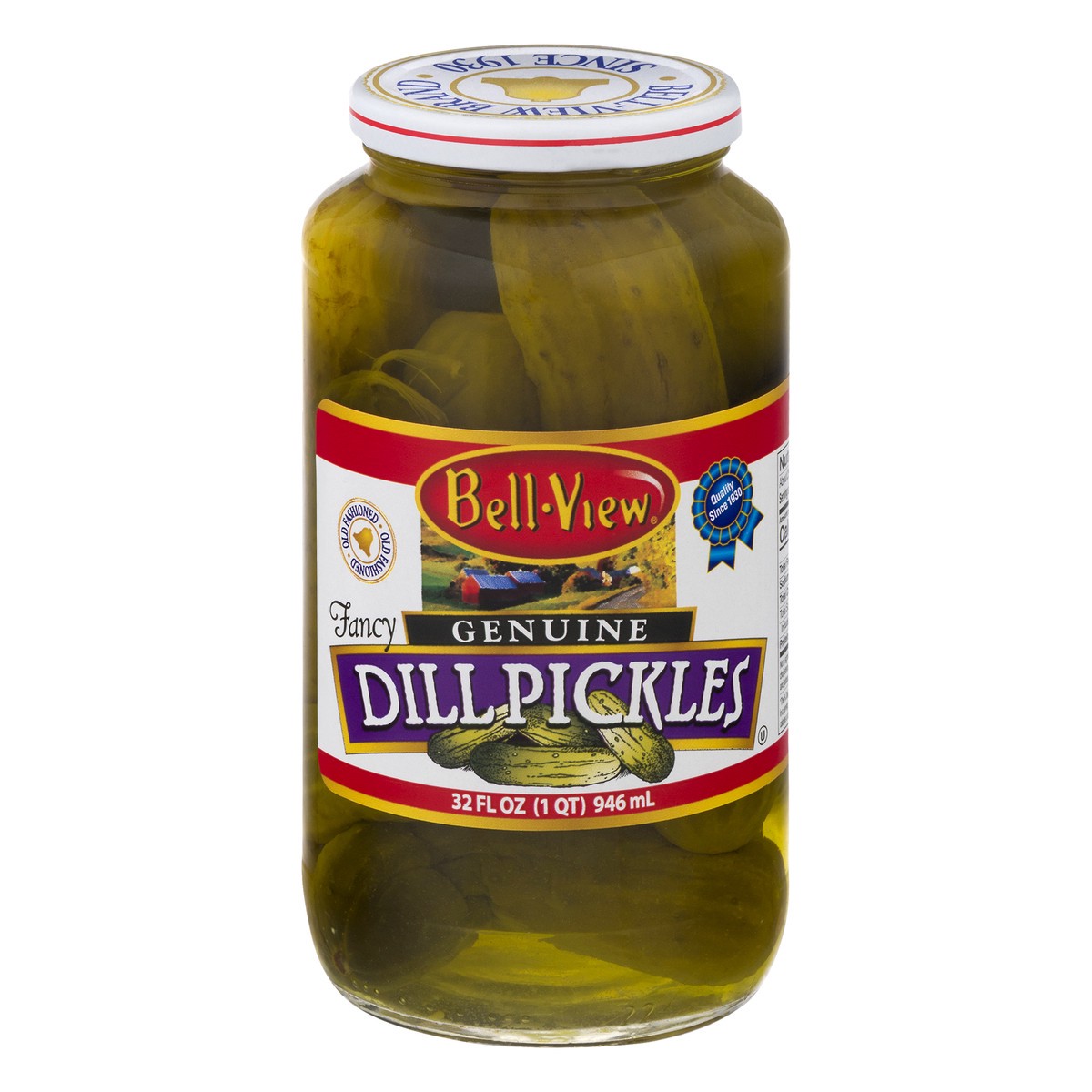 slide 1 of 11, Bell-View Fancy Genuine Dill Pickles 32.0 oz, 32 oz