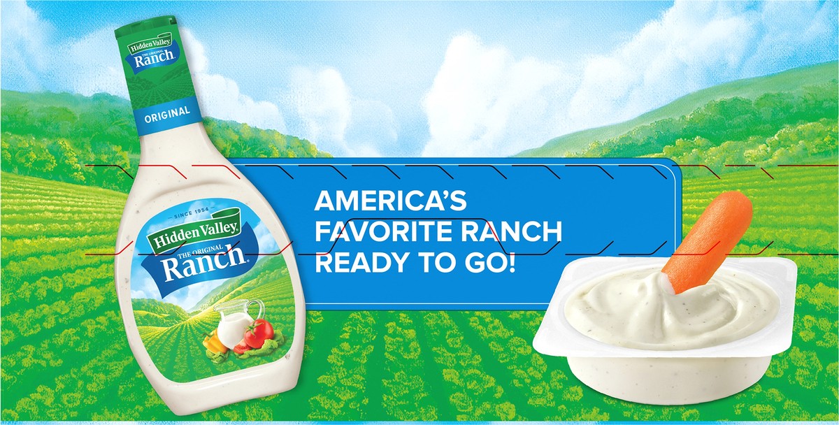 slide 5 of 7, Hidden Valley Original Ranch Dipping Cups, Topping and Dressing To Go Cups, 1.5 Ounces Each, 8 Count, 12 fl oz