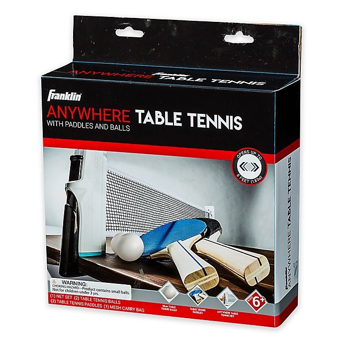 slide 1 of 7, Franklin Anywhere Table Tennis Set - White/Multi, 6 ct