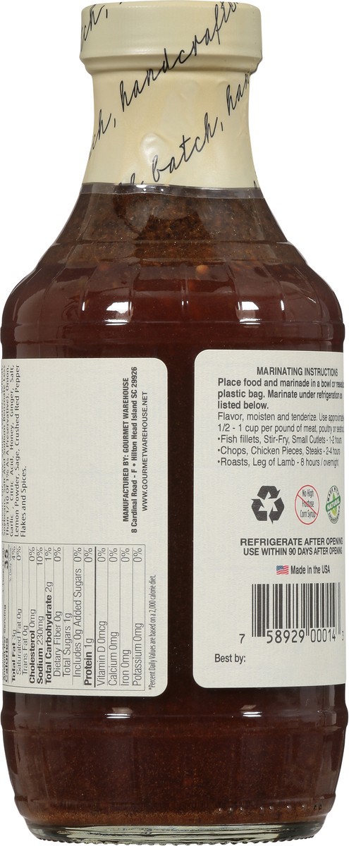 slide 2 of 9, Gourmet Warehouse Bourbon Honey Marinade 16 fl oz, 16 oz