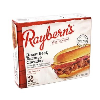 slide 1 of 1, Raybern's Raybern Foods Inc Rayberns Roast Beef Bacon Cheddar, 2 ct; 10 oz