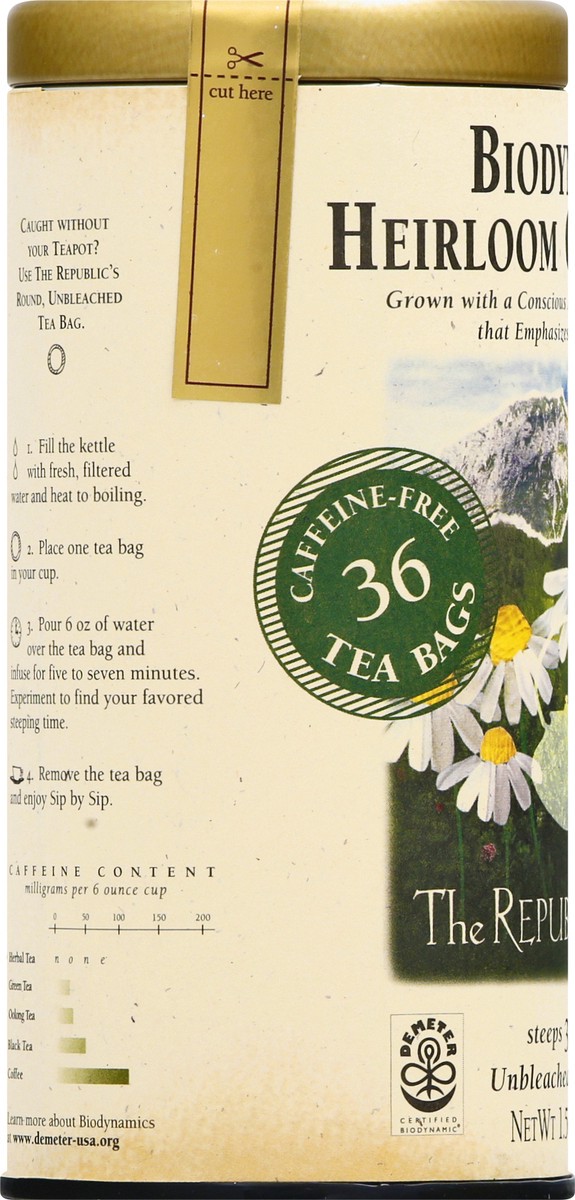 slide 7 of 9, The Republic of Tea Bio Heir Chamomile, 36 ct