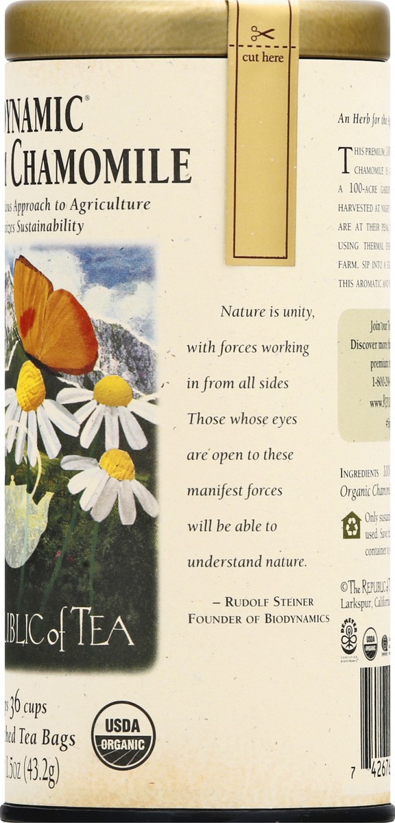 slide 8 of 9, The Republic of Tea Bio Heir Chamomile, 36 ct