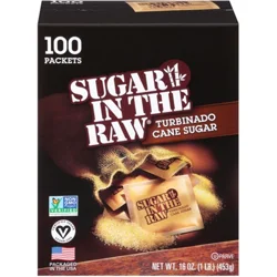 Sugar in the Raw Turbinado Cane Sugar 100 ct Packs
