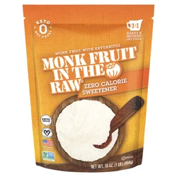 Monk Fruit In The Raw Zero Calorie Sweetener 16 oz. Bag