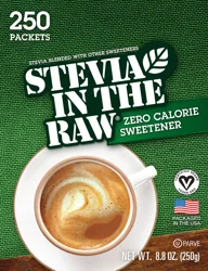 Stevia In the Raw Zero Calorie Sweetener 250 ct Packets