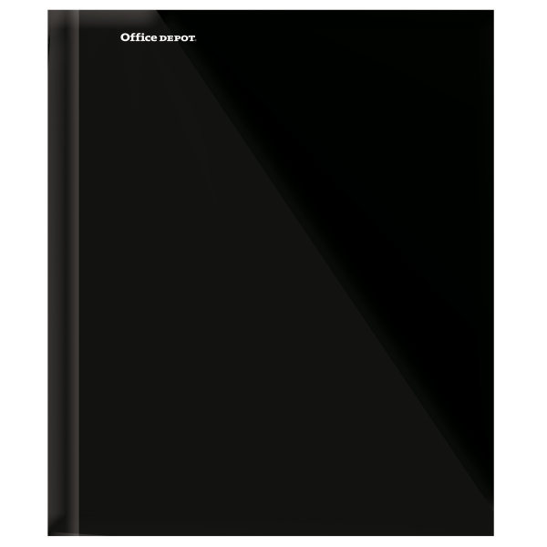 slide 1 of 2, Office Depot Brand Laminated 3-Prong Paper Folder, Letter Size, Black, 1 ct